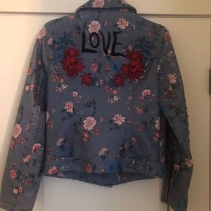 Desigual leather like motorcycle jacket NWT LOVE 2